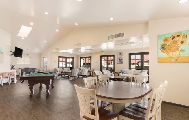 Clubhouse With Billiards Table at Del Coronado, Mesa, AZ