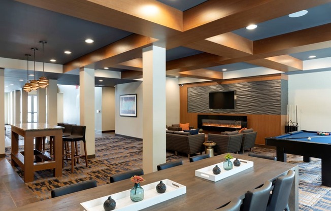 Large clubroom at The Liberty Apartments and Townhomes in Golden Valley, MN, 55427