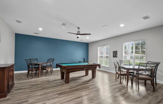 The Camilla Apartments in Mesquite, Texas Clubhouse Lounge with Pool Table