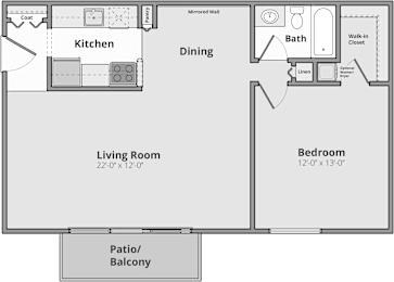 1 bed, 1 bath, 800 sqft, $1,230