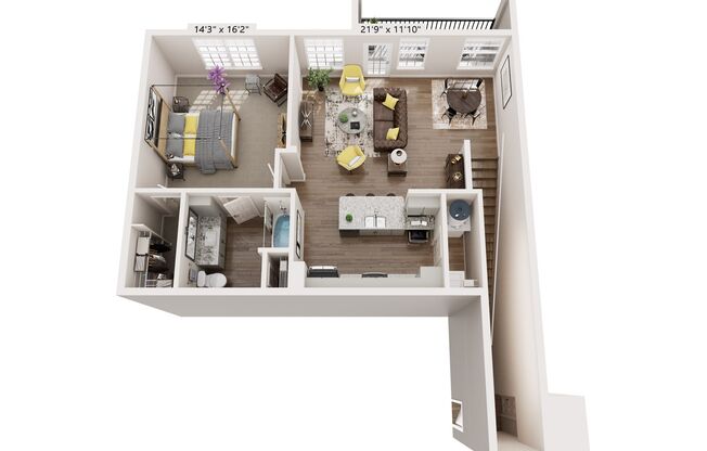 1 bed, 1 bath, 987 sqft, $1,695, Unit 5209