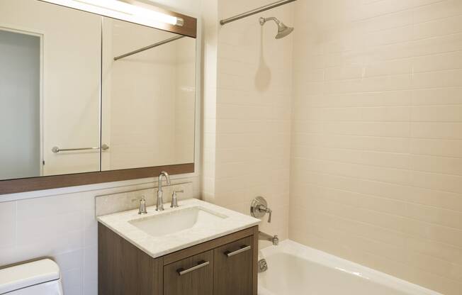 Oversized soaking tubs with Kohler fittings at The Ashley Upper West Side Luxury Apartments