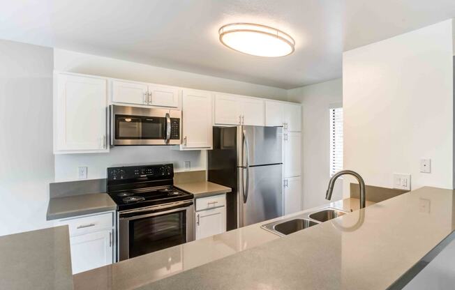 kitchen with stainless steel appliances