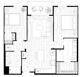 2 beds, 2 baths, 983 sqft, $4,086