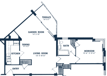 1 bed, 1 bath, 825 sqft, $1,330