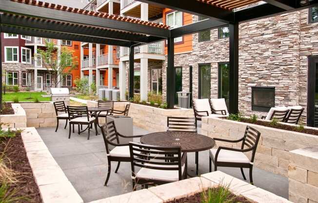 Outdoor Patio at The Grainwood Senior Apartments, Prior Lake