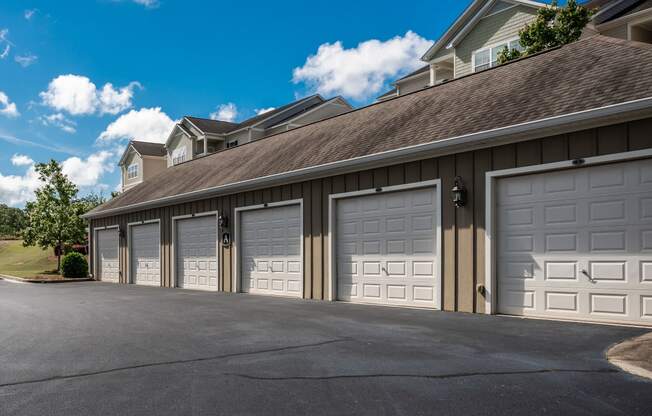 Private garages at Riverstone apartments for rent in Macon, GA