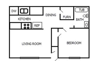 1 bed, 1 bath, 656 sqft, $715, Unit Apt 106