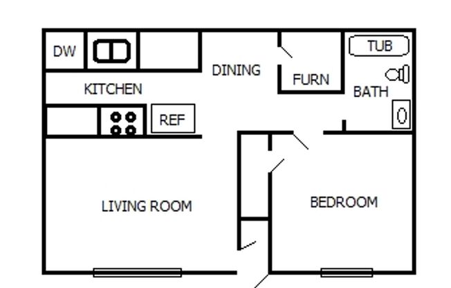 1 bed, 1 bath, 656 sqft, $715, Unit Apt 106