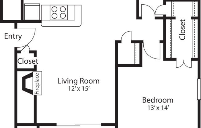 1 bed, 1 bath, 716 sqft, $2,330, Unit 117