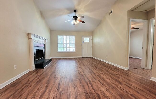 2 bedroom duplex available for a move in September 2024, wood floors, fireplace & beck deck $1450 per month