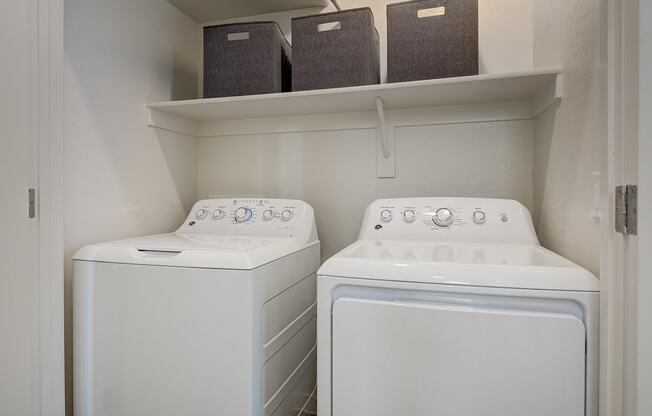 Washer and Dryer in unit at Pillar Lago