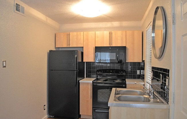 kitchen with brown cabinets