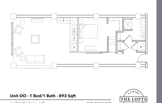 1 bed, 1 bath, 893 sqft, $2,400, Unit 443