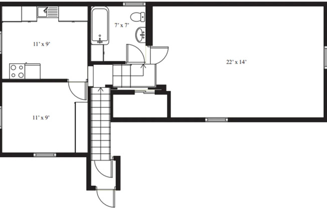 1 bed, 1 bath, 306 sqft, $1,045, Unit 3609-2