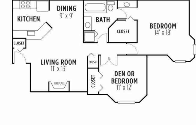 2 beds, 1 bath, 902 sqft, $1,102