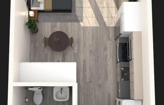 Studio, 1 bath, 345 sqft, $1,182, Unit 213 (MFTE)