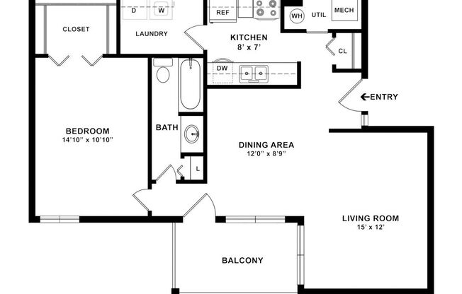 1 bed, 1 bath, 850 sqft, $1,139