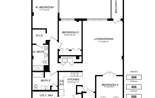3 beds, 2 baths, $3,595, Unit 406