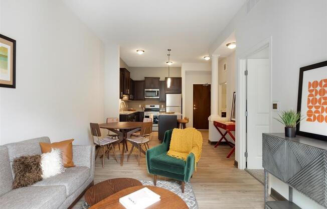 1 Bed - Kitchen and Living