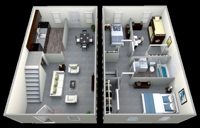 3 beds, 1 bath, 935 sqft, $1,895, Unit 1245K-T
