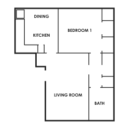 1 bed, 1 bath, 637 sqft, $791