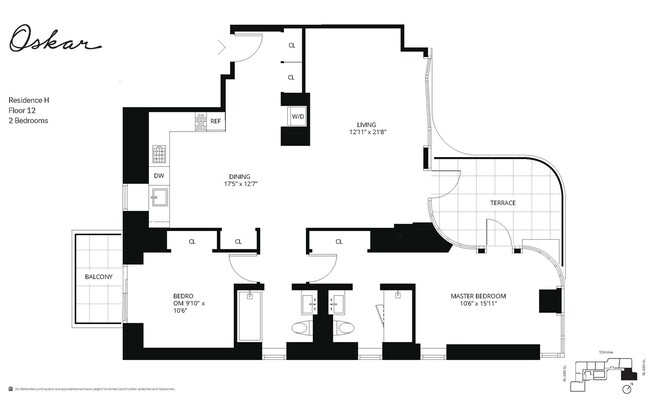 1 bed, 1 bath, 1,293 sqft, $10,500, Unit 12H