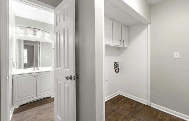 Walk-In closet with built ins at Fields at Peachtree Corners, Norcross, GA