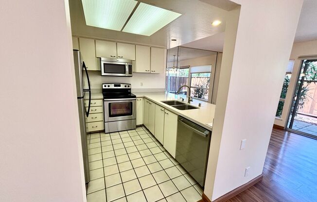 Cupertino- Beautifully updated townhome with balcony and attached garage.