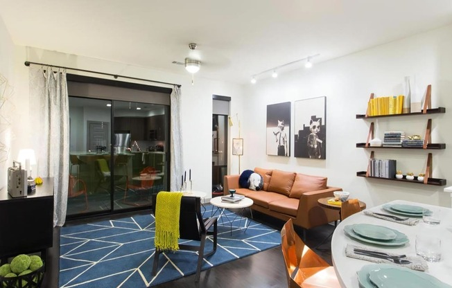 Living Room with Sliding Patio Door