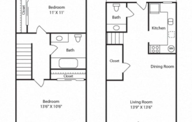 2 beds, 1 bath, 868 sqft, $1,820