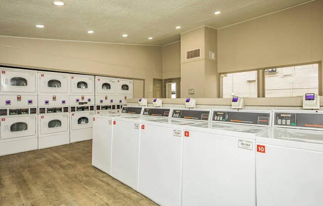 Experience the convenience of on-site laundry facilities at The Riley. Modern, spacious, and equipped to meet all your needs, our laundry area makes life easier. Elevate your living experience—schedule a tour today!