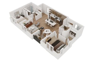 2 beds, 2 baths, 1,045 sqft, $1,899