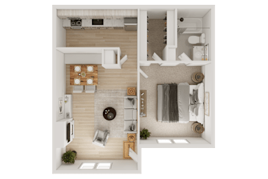 1 bed, 1 bath, 603 sqft, $856