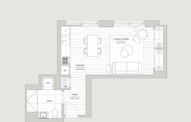 Studio, 1 bath, 478 sqft, $5,000, Unit 12B