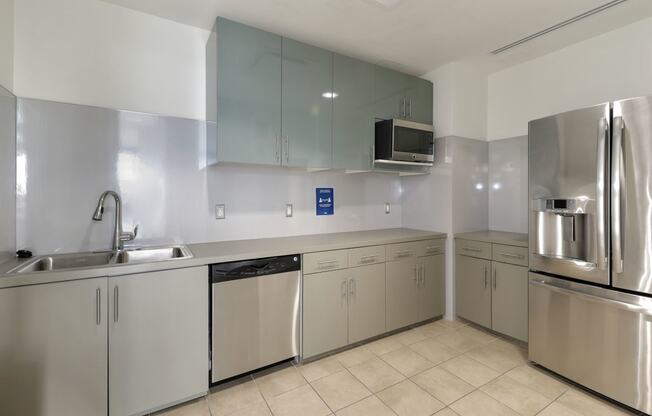 Kitchen in Resident Lounge at Aurora, North Bethesda, MD 20852