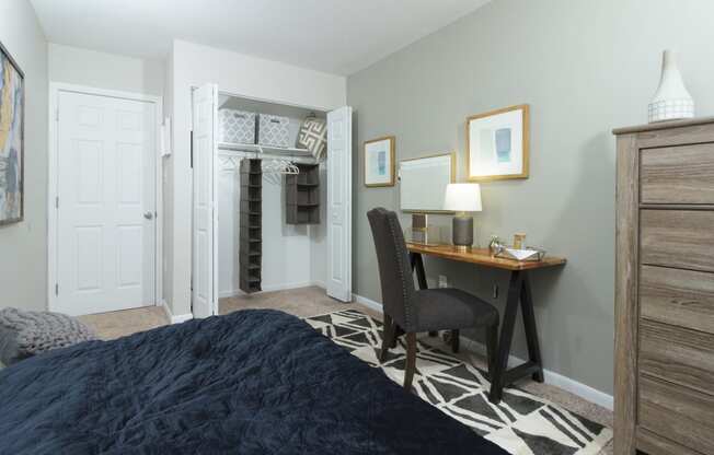 A spacious bedroom with plenty of storage at Woods of Fairfax