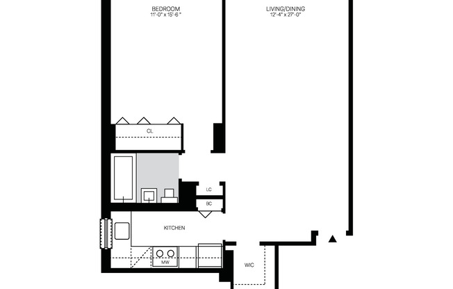 1 bed, 1 bath, $4,775, Unit 15D