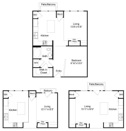 1 bed, 1 bath, 748 sqft, $1,518