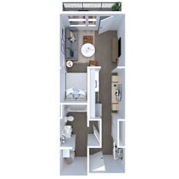 Studio, 1 bath, 480 sqft, $1,425