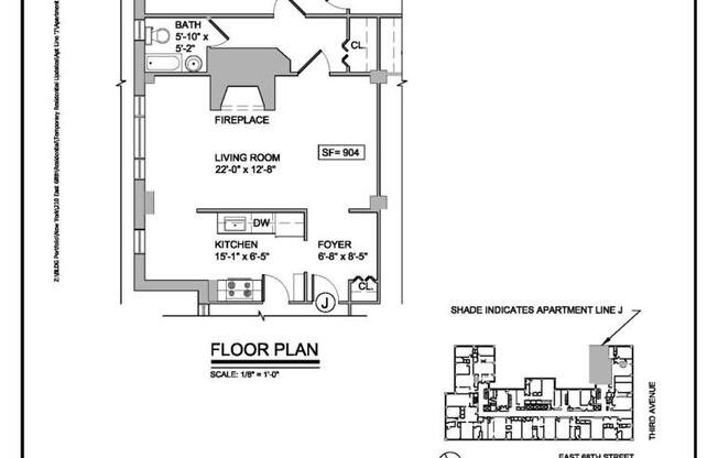 1 bed, 1 bath, 904 sqft, $6,650, Unit 5J