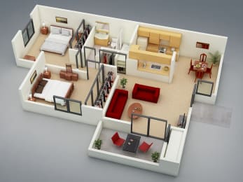 2 beds, 1 bath, 785 sqft, $2,487