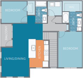 2 beds, 2 baths, 1,262 sqft, $2,470