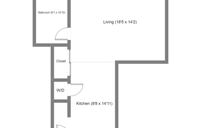 Studio, 1 bath, 512 sqft, $1,065, Unit 719-314