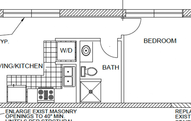 2 beds, 1 bath, 560 sqft, $1,650, Unit The Downton Abbey