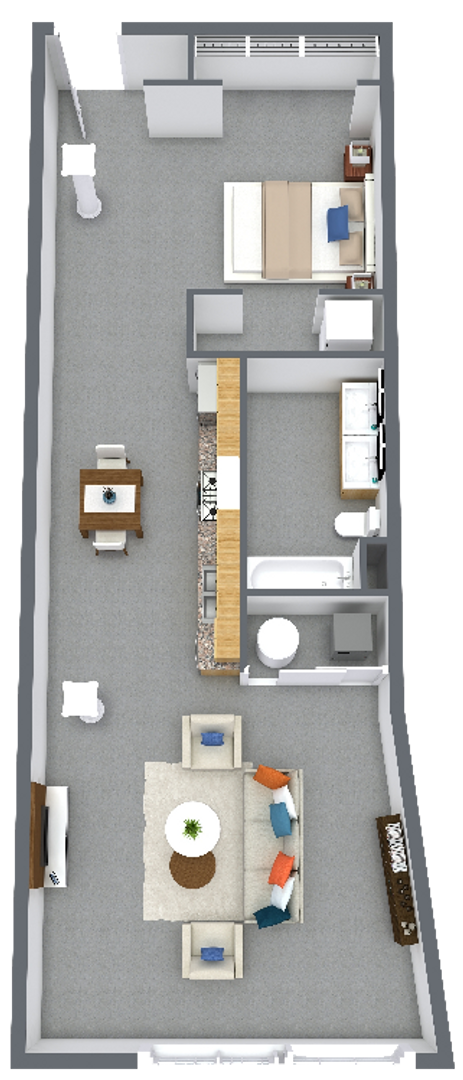 1 bed, 1 bath, 848 sqft, $1,295, Unit 217