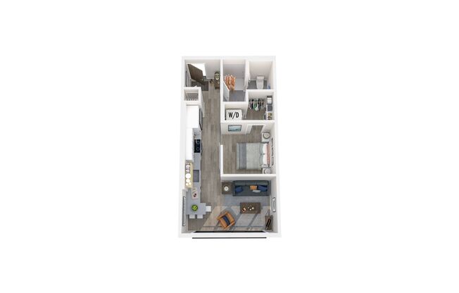Studio, 1 bath, 479 sqft, $1,195, Unit 608