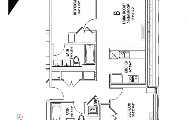 2 beds, 2 baths, 940 sqft, $5,758
