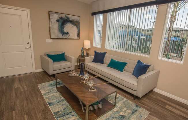 Wooden floors at Level 25 at Oquendo by Picerne, Las Vegas