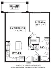 1 bed, 1 bath, 755 sqft, $2,470